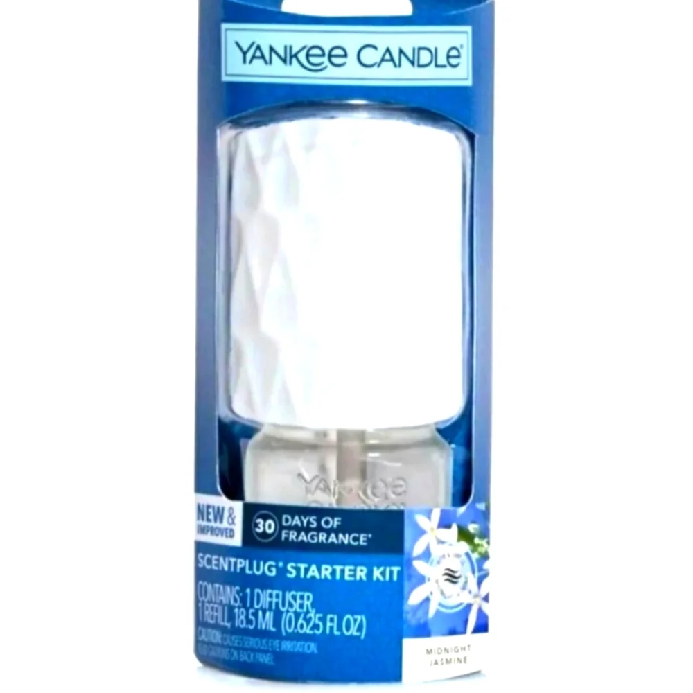 YANKEE CANDLE MIDNIGHT JASMINE DIFFUSER SCENTPLUG STARTER KIT BNWT SO RETIRED